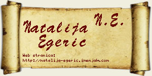 Natalija Egerić vizit kartica